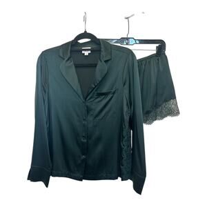 Cami by NYC Sleep Small Silk & Lace Sleep Set Top & Shorts PJs Pajamas